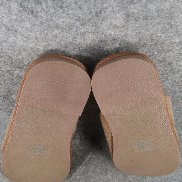 Easy Spirit Shoes Womens 9/10 Slippers Mule Slip On Faux Fur Comfort Casual Tan - Picture 9 of 11